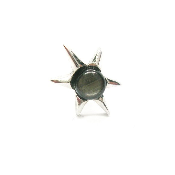 Vintage Tie Tack Pin black Star Sapphire classic Swank Formal Necktie Holder - Picture 2 of 3